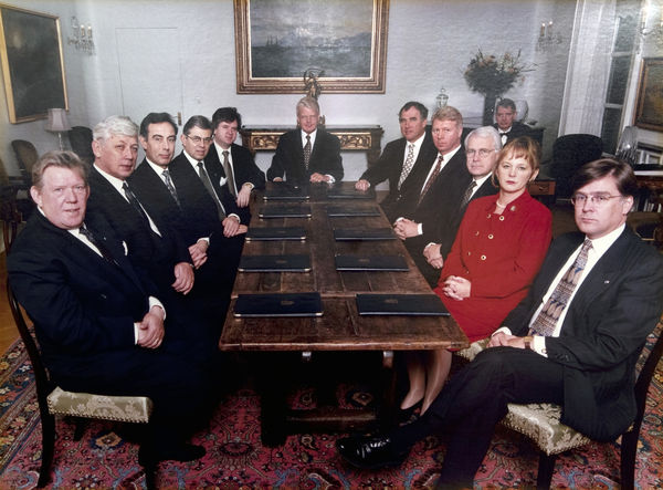 Annað ráðuneyti Davíðs Oddssonar, fyrsti fundur með nýjum forseta 20. október 1996